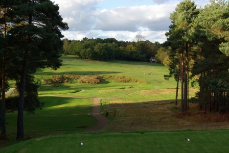First hole at Royal Ashdown Forest golf course