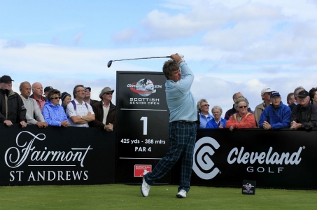 Barry Lane Au départ du 1 lors du Scottish Senior Open