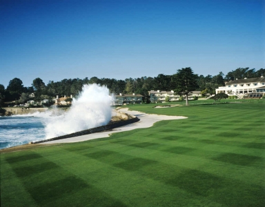 Un bunker du trou 18 de Pebble Beach 