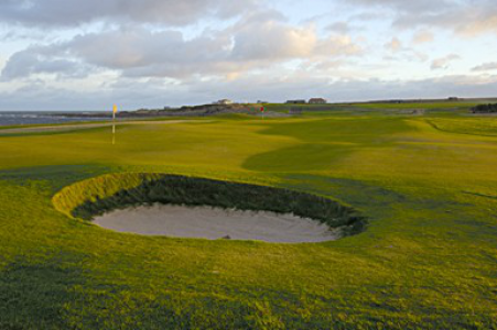 2nd hole bunker from the back at Crail Balcomie