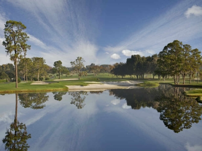Trou 17 du parcours de Bay Hill en Floride 