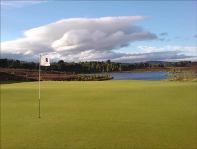 6th green at the Spey Valley golf course