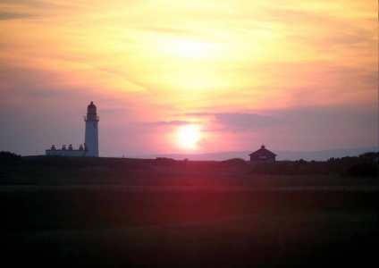 Sunset on the Ailsa golf course at Turnberry