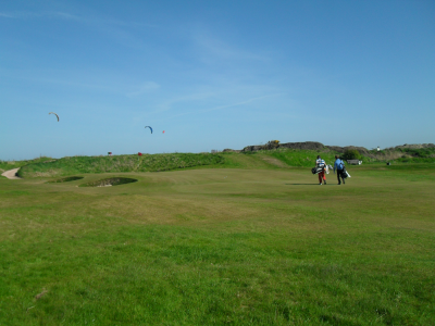 Golfers at  Jubilee Golf Course in St Andrews