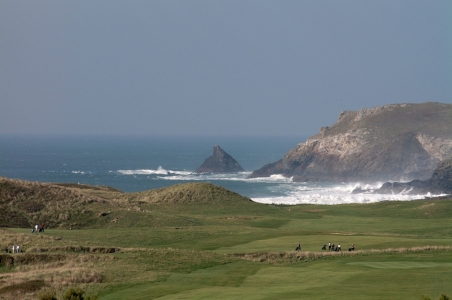 Panoramic view of the Championship golf course at Trevose golf club
