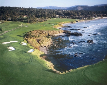 Trou 9 du parcours de Pebble Beach en Californie 