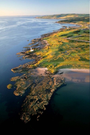 Aerial view of the Ailsa golf course