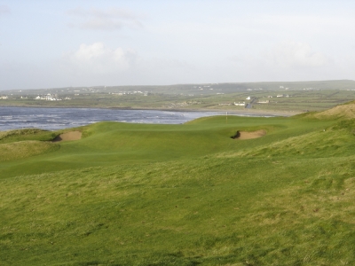 Elevated green of Lahinch Old Course 