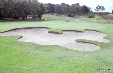 Large green bunker on the Moortown golf course