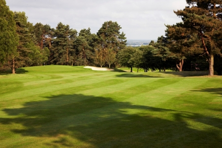 Fairway and green on the Duke's golf course at Woburn golf club