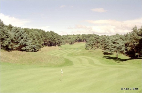 Back of an uphill hole on the Formby golf course