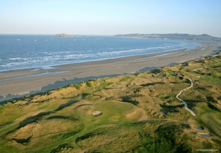 Aerial view at Portmarnock golf links