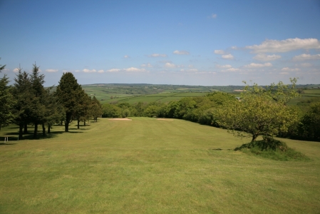Downhill hole on the Carmarthen golf course