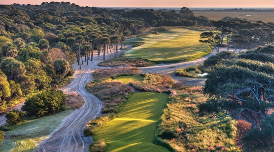 Le premier trou du parcours Ocean à Kiawah Island 