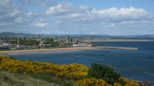 View of the town of St Andrews from the Castle Course