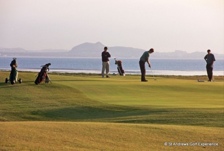 Golfers at Craigielaw golf course