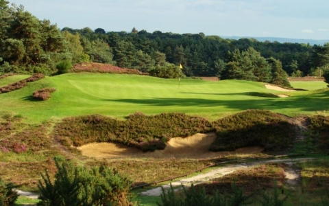Undulated green on the New Course at the Sunningdale golf club