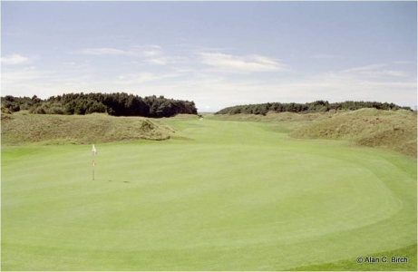 Large green on the Formby golf course