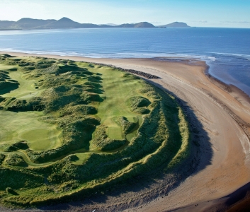 Aerial view of Waterville golf course
