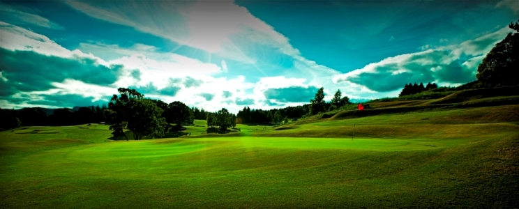 Small green at Pitlochry Golf Course