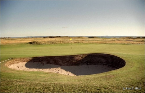 Green bunker on the Royal Liverpool golf course