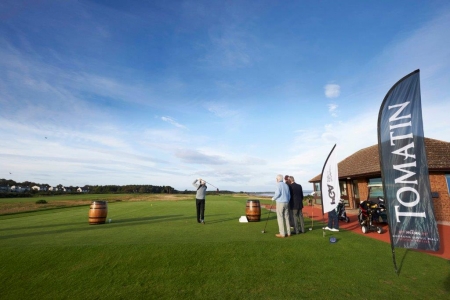 First tee at Nairn for the Tomatin Pro Am