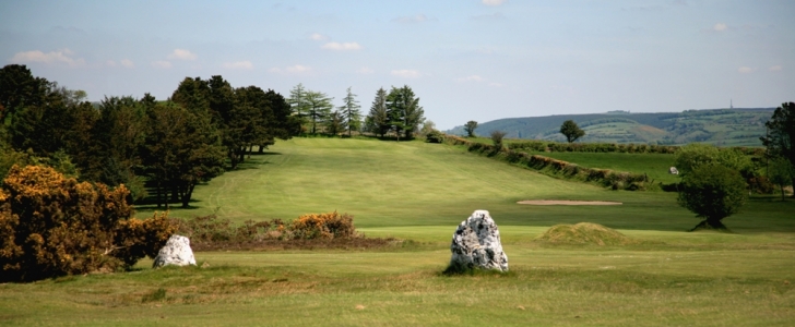 Uphill hole on the Carmarthen golf course