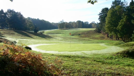 Downhill hole on the Old Course at the Royal Ashdown Forest golf club