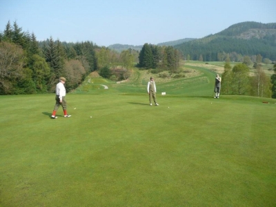 Golfers at Pitlochry Golf Course