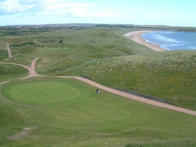 Golfers at Cruden Bay golf course