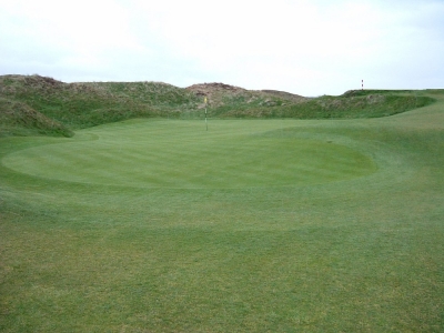 Blind shot at Western Gailes golf course