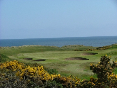 Sea view on the Balgownie Golf course at Royal aberdeen 
