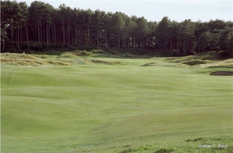 Undulated fairway on the Formby golf course