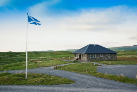 Scottish flag at Machrihanish Dunes