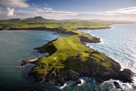 Aerial view of Nefyn and District golf course