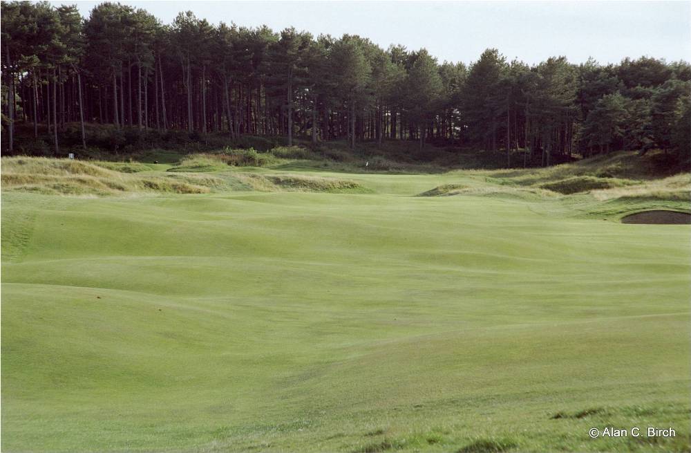 Undulated fairway on the Formby golf course