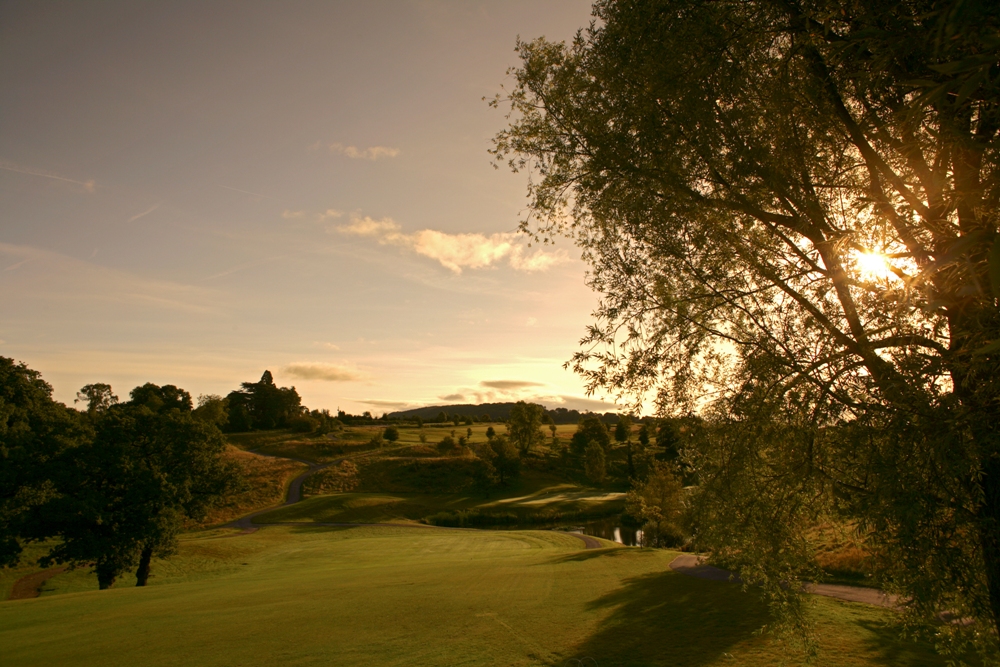Sunset on the Montgomerie course at Celtic Manor