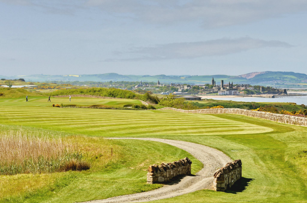St Andrews behind the 17th hole of the Kittocks
