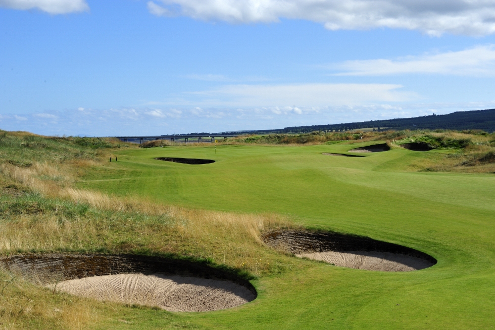 Scottish bunkers at Skibo Castle Golf Course