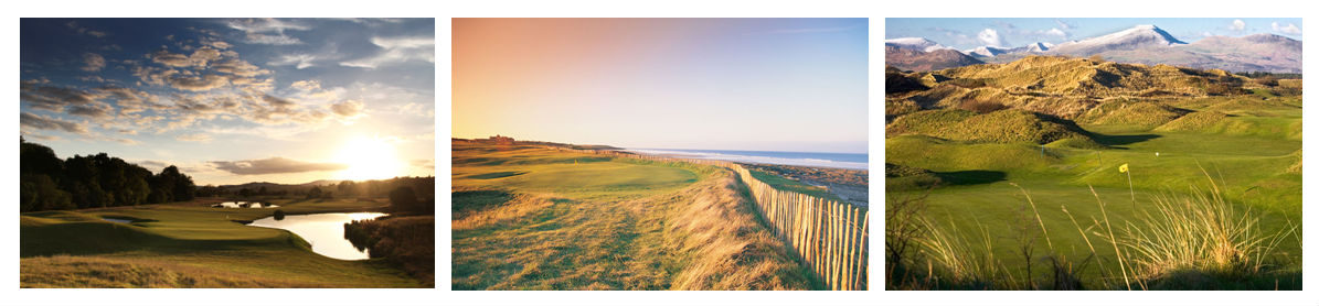 Images des golfs au pays de Galles