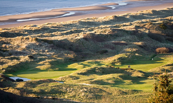 Vue aerienne sur le parcours du Royal St Davids