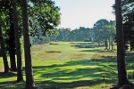 Tee and narrow fairway at West Hill golf course