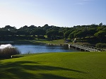 Obstacle d'eau sur le golf de Quinta do Lago 'South' en Algarve
